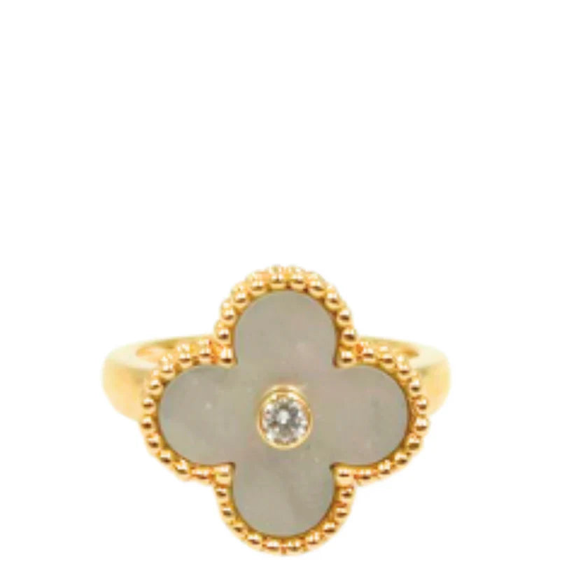 VAN CLEEF &ARPELS アルハンブラ 750 リング ダイヤモンド 6.1G