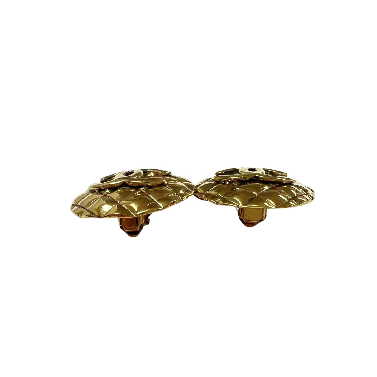 CHANEL  マトラッセ イヤリング ココマーク ゴールド
